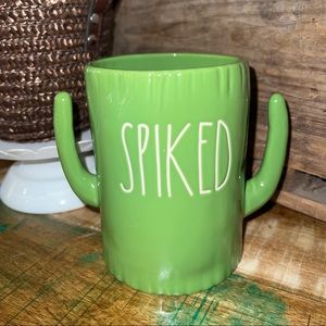 Rae Dunn SPIKED green cactus mug. NWT